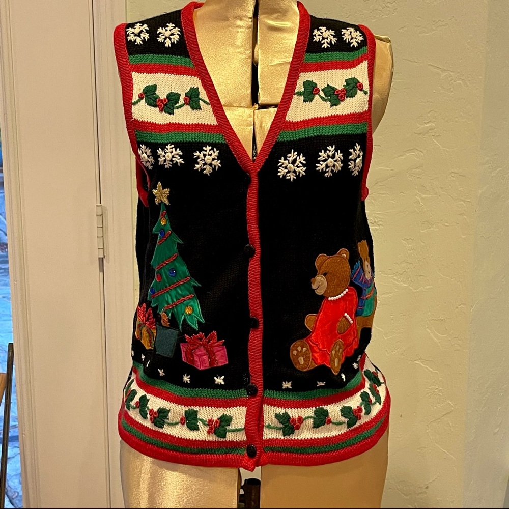 Ugly Christmas Sweater Vest Size S from Kathie Lee Collection